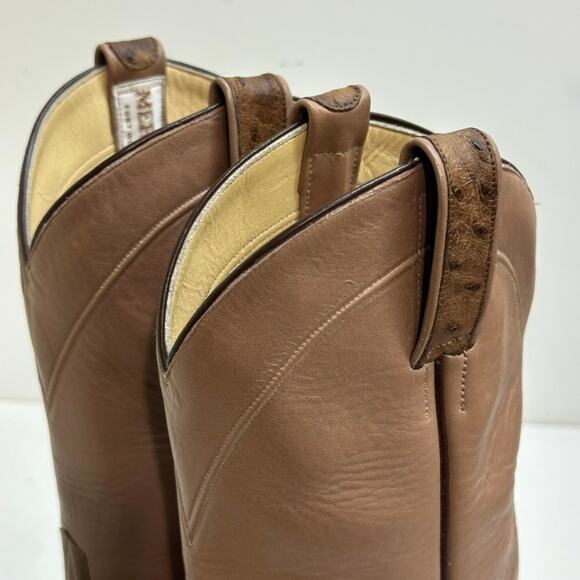EXCELLENT Rios of Mercedes Brown Full Quill Ostrich Roper Exotic Boot 7.5 Narrow main image 16